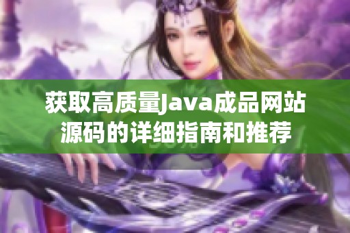 获取高质量Java成品网站源码的详细指南和推荐