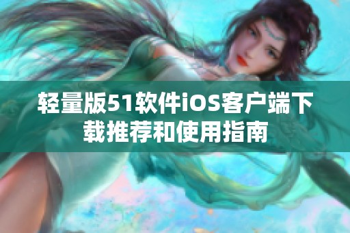 轻量版51软件iOS客户端下载推荐和使用指南