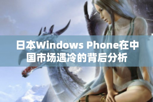 日本Windows Phone在中国市场遇冷的背后分析