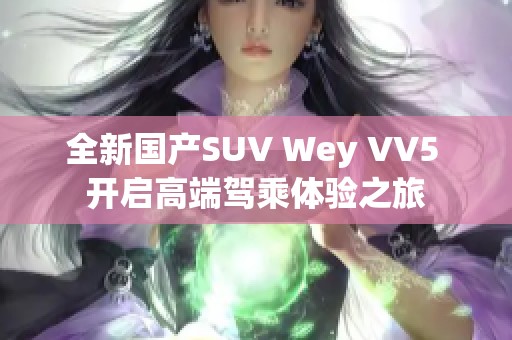 全新国产SUV Wey VV5 开启高端驾乘体验之旅