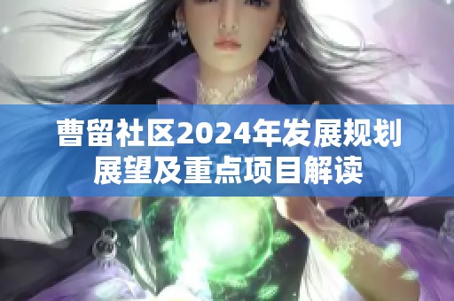 曹留社区2024年发展规划展望及重点项目解读