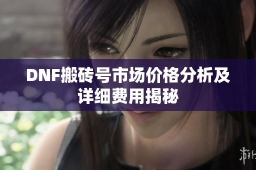 DNF搬砖号市场价格分析及详细费用揭秘