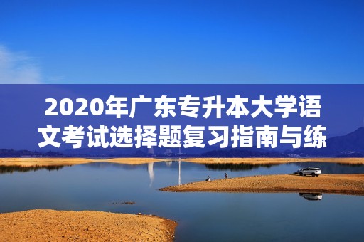 2020年广东专升本大学语文考试选择题复习指南与练习资源