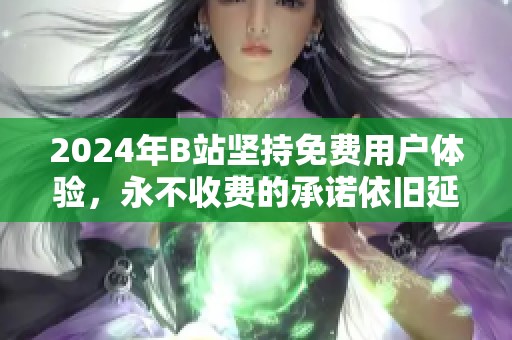 2024年B站坚持免费用户体验，永不收费的承诺依旧延续