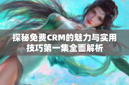 探秘免费CRM的魅力与实用技巧第一集全面解析