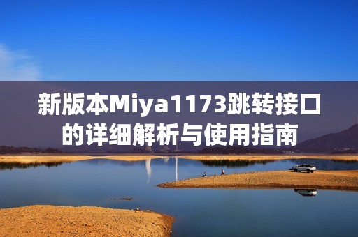 新版本Miya1173跳转接口的详细解析与使用指南