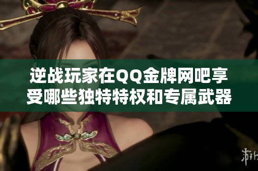 逆战玩家在QQ金牌网吧享受哪些独特特权和专属武器体验？