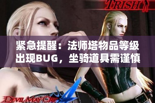 紧急提醒：法师塔物品等级出现BUG，坐骑道具需谨慎使用！