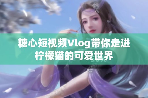 糖心短视频Vlog带你走进柠檬猫的可爱世界