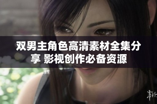 双男主角色高清素材全集分享 影视创作必备资源