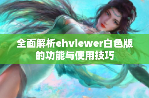 全面解析ehviewer白色版的功能与使用技巧