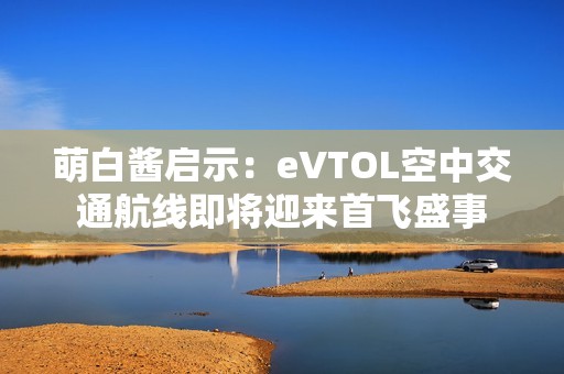 萌白酱启示：eVTOL空中交通航线即将迎来首飞盛事