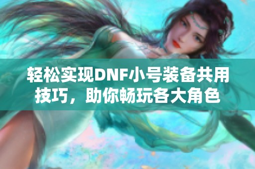 轻松实现DNF小号装备共用技巧，助你畅玩各大角色