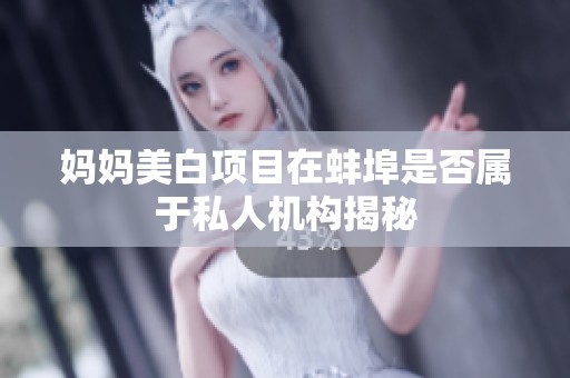 妈妈美白项目在蚌埠是否属于私人机构揭秘