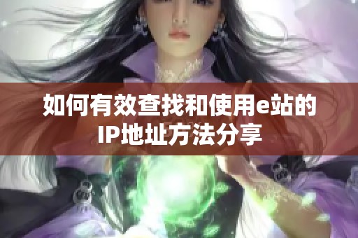 如何有效查找和使用e站的IP地址方法分享