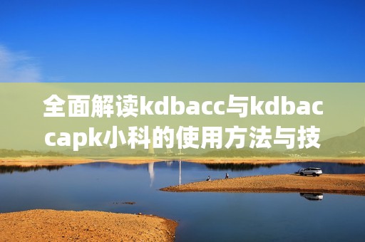 全面解读kdbacc与kdbaccapk小科的使用方法与技巧