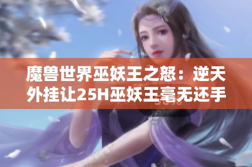 魔兽世界巫妖王之怒：逆天外挂让25H巫妖王毫无还手之力