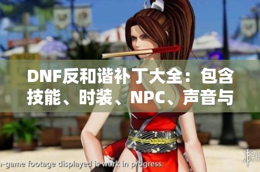 DNF反和谐补丁大全：包含技能、时装、NPC、声音与立绘全方位更新分享