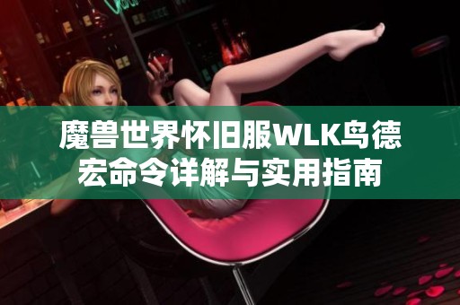 魔兽世界怀旧服WLK鸟德宏命令详解与实用指南
