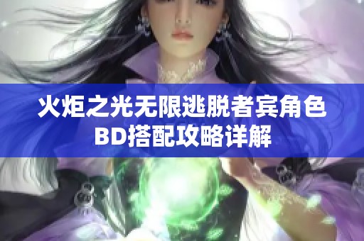 火炬之光无限逃脱者宾角色BD搭配攻略详解