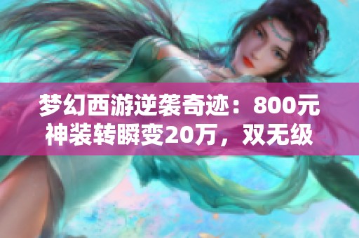 梦幻西游逆袭奇迹：800元神装转瞬变20万，双无级别鞋子爆不停！