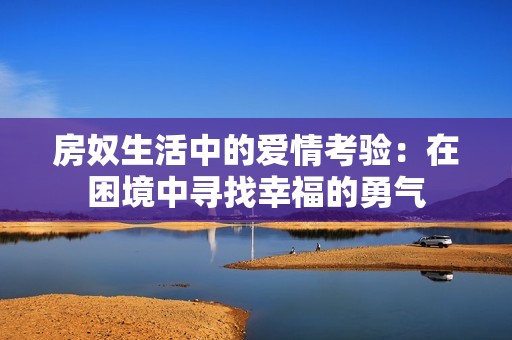 房奴生活中的爱情考验：在困境中寻找幸福的勇气