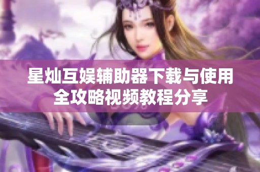 星灿互娱辅助器下载与使用全攻略视频教程分享