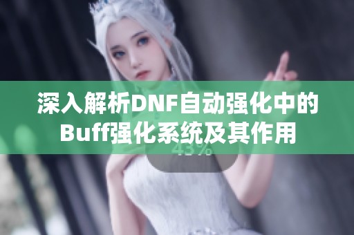 深入解析DNF自动强化中的Buff强化系统及其作用