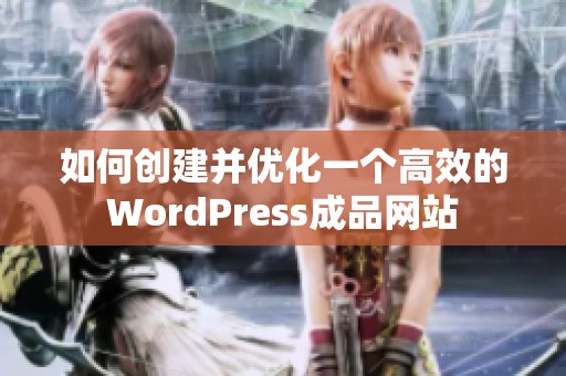 如何创建并优化一个高效的WordPress成品网站